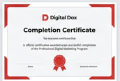 Digital Dox Completion Certificate